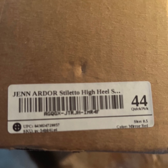 JENN ARDOR Red Stiletto 4" Heel Pumps W/ Classic Closed Toe & Open Side--SZ 8.5 - Picture 9 of 9